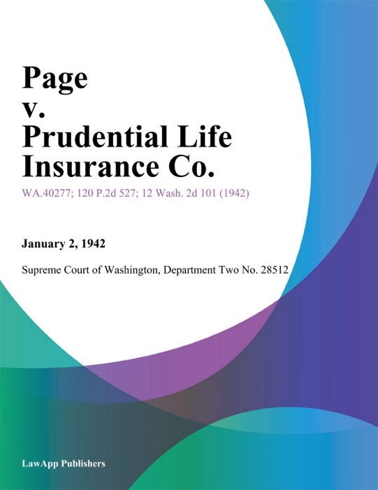 Page V. Prudential Life Insurance Co.