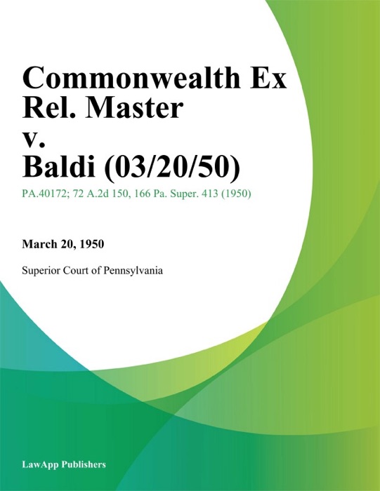 Commonwealth Ex Rel. Master v. Baldi