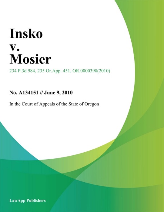 Insko v. Mosier