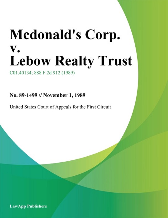 Mcdonald's Corp. v. Lebow Realty Trust