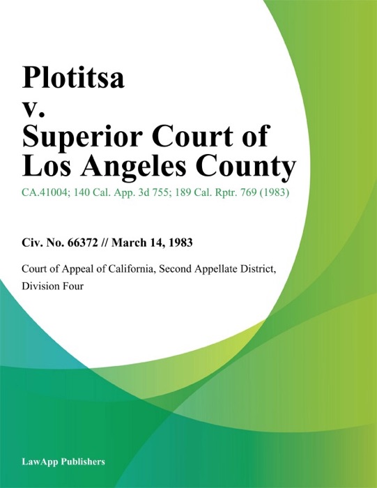 Plotitsa V. Superior Court Of Los Angeles County