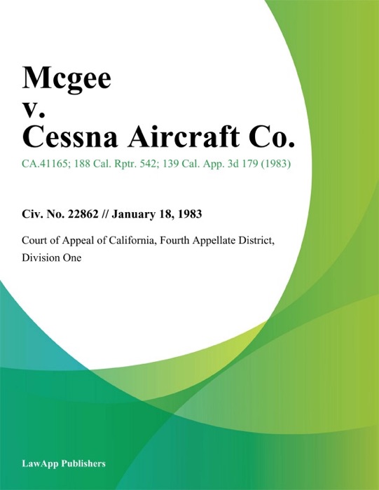 Mcgee v. Cessna Aircraft Co.