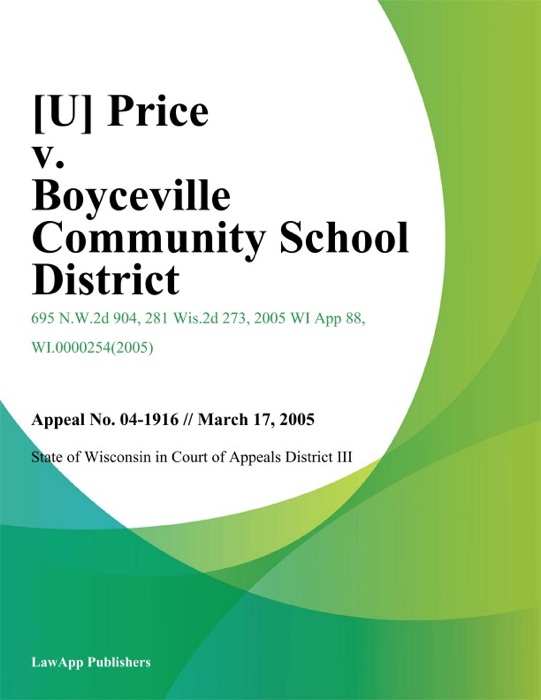 Price v. Boyceville Community School District