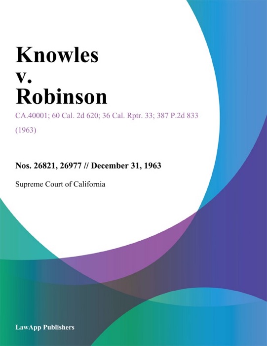 Knowles V. Robinson