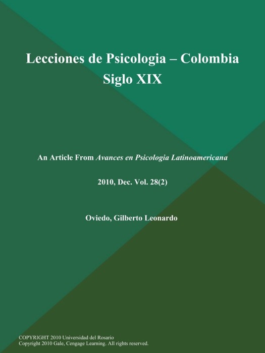 Lecciones de Psicologia -- Colombia Siglo XIX