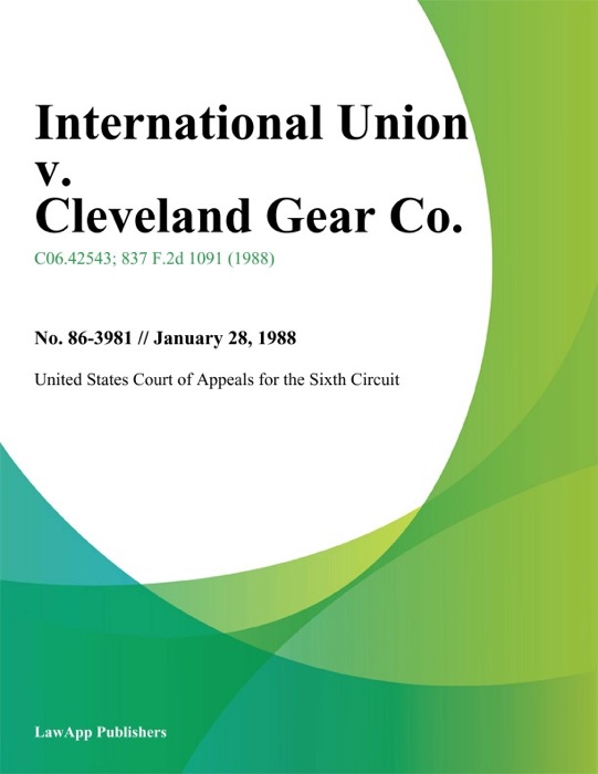 International Union v. Cleveland Gear Co.