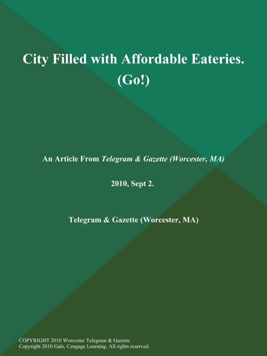 City Filled with Affordable Eateries (Go!)