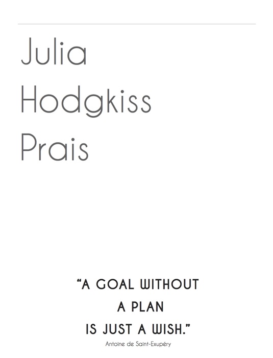 Julia Hodgkiss Prais Portfolio