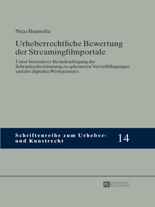 Urheberrechtliche Bewertung der Streamingfilmportale