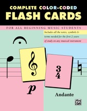 89 Color-Coded Music Theory Flash Cards