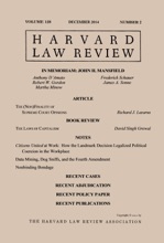 Harvard Law Review: Volume 128, Number 2 - December 2014