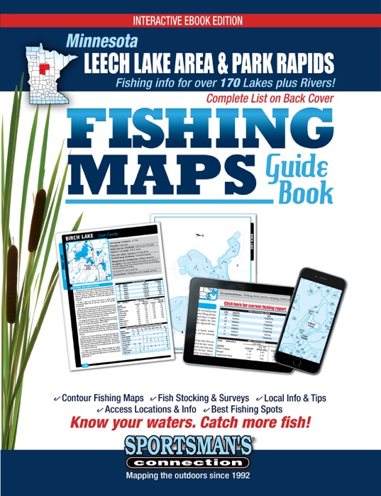 Minnesota Leech Lake Area & Park Rapids Fishing Maps Guide Book
