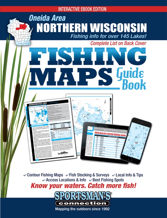 Northern Wisconsin Oneida Area Fishing Maps Guide Book