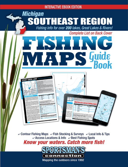 Michigan Southeast Region Fishing Maps Guide Book