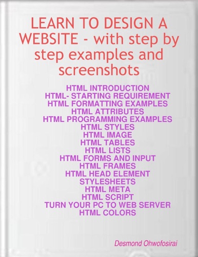 Learn to Design a Website with HTML Examples Screen Shots