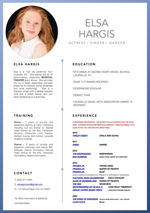 Elsa Hargis (resume 2020)