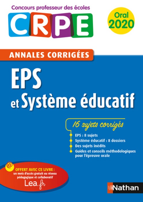 Ebook - Annales CRPE EPS et système éducatif - Oral 2020