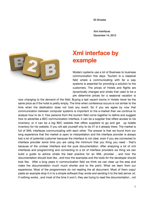Xml apis Good practice