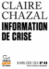 Tracts de Crise (N°49) - Information de crise - Claire Chazal