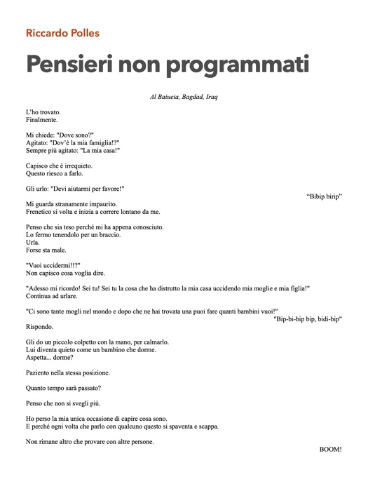 Pensieri non programmati