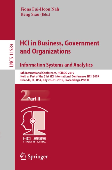 HCI in Business, Government and Organizations. Information Systems and Analytics