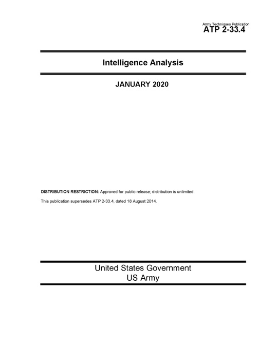 Army Techniques Publication ATP 2-33.4 Intelligence Analysis January 2020