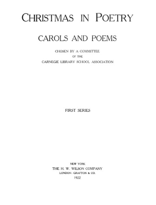 Christmas in Poetry. Carols and Poems
