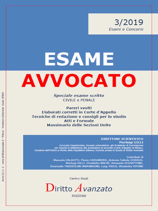 ESAME AVVOCATO 2019 n. 3. Speciale esame scritto