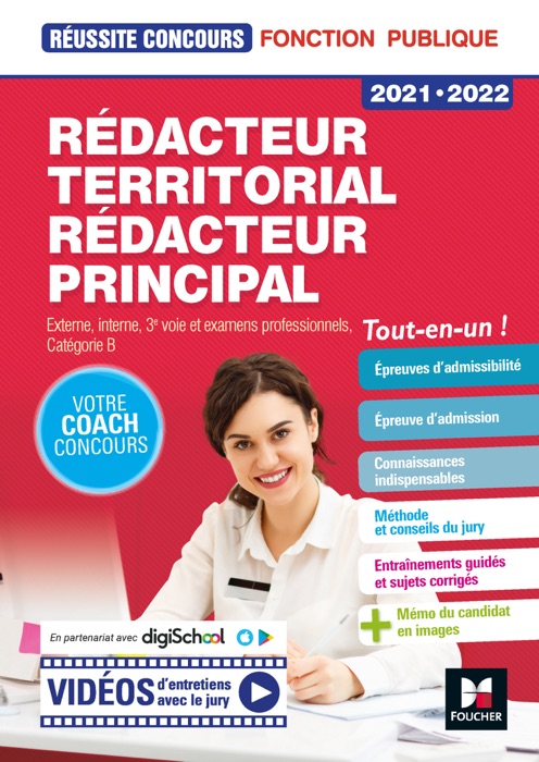 Réussite Concours - Rédacteur territorial/Rédacteur principal - 2021-2022 - Préparation complète