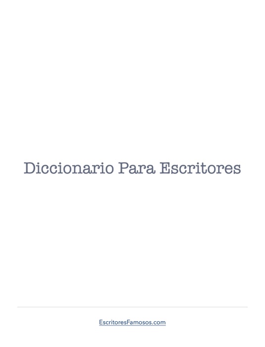 Diccionario para Escritores