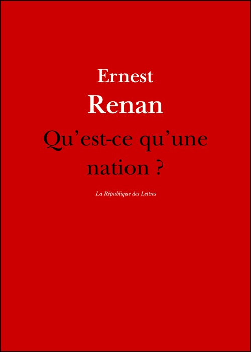 Qu'est-ce qu'une nation ?