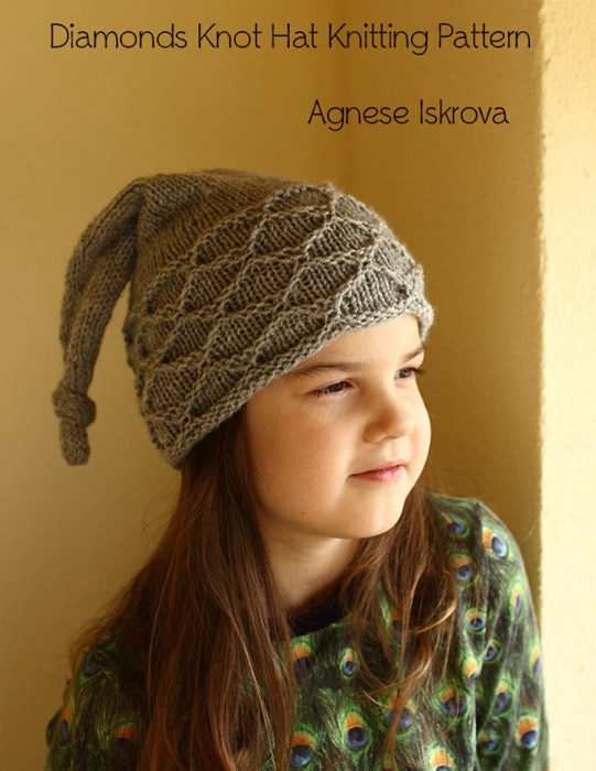 Diamonds Knot Hat Knitting Pattern