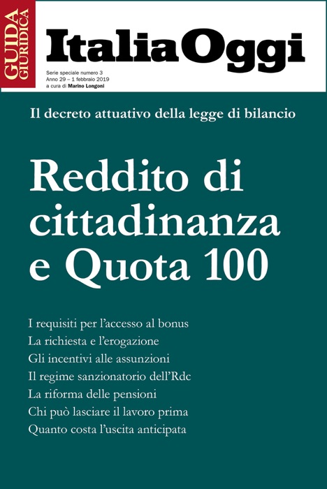 Reddito di cittadinanza e Quota 100