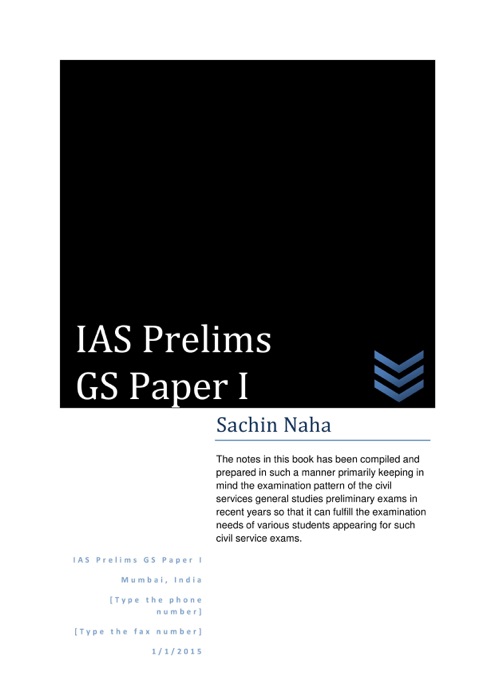 IAS Prelims GS Paper I