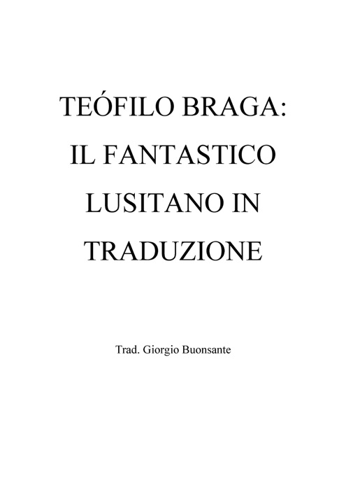 Teófilo Braga: il fantastico lusitano in traduzione