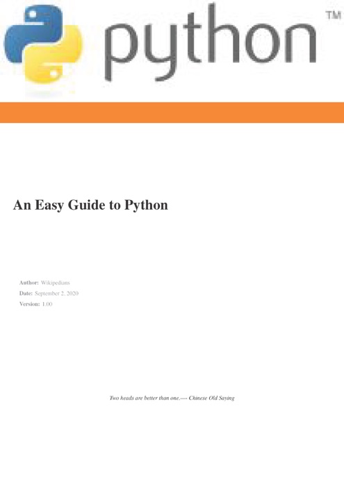 An Easy Guide to Python