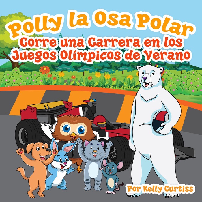 Polly la Osa Polar corre una carrera  en los Juegos Olímpicos de verano