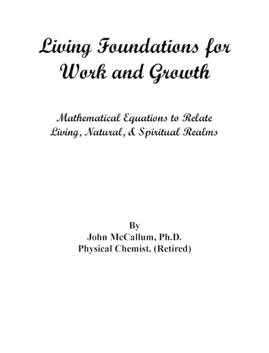 Living Foundations for Work and Growth
