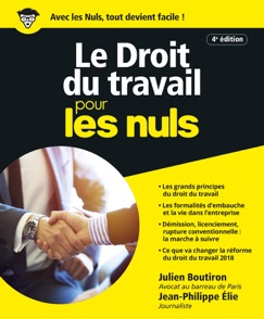 Le Droit du travail pour les Nuls, grand format, 4e édition - Julien Boutiron & Jean-Philippe Elie
