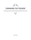 Expanding the Public Safety Toolbox - James C Franco