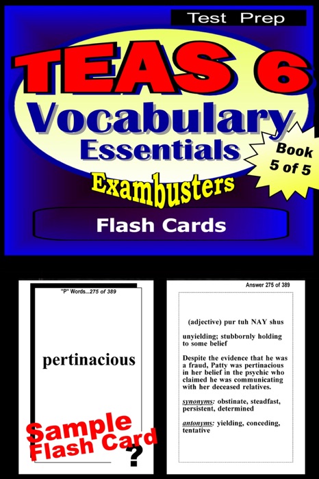 TEAS V Test Prep Vocabulary Essentials--Exambusters Flash Cards--Workbook 5 of 5