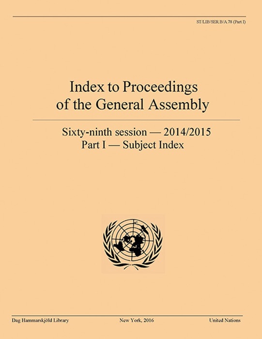 Index to Proceedings of the General Assembly 2014/2015. Part I