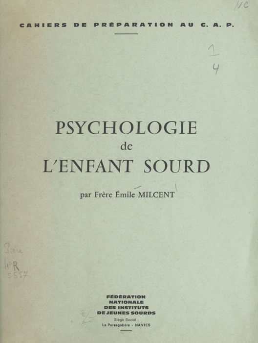 Psychologie de l'enfant sourd