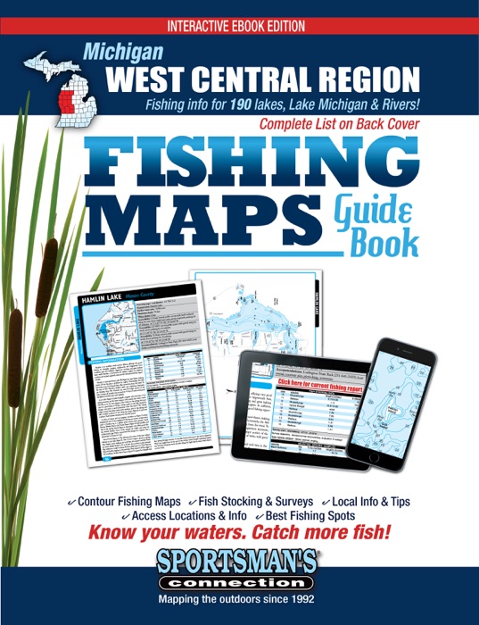 Michigan West Central Region Fishing Maps Guide Book