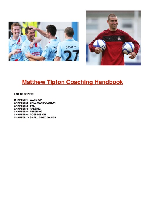 Matthew Tipton Soccer Coaching Handbook