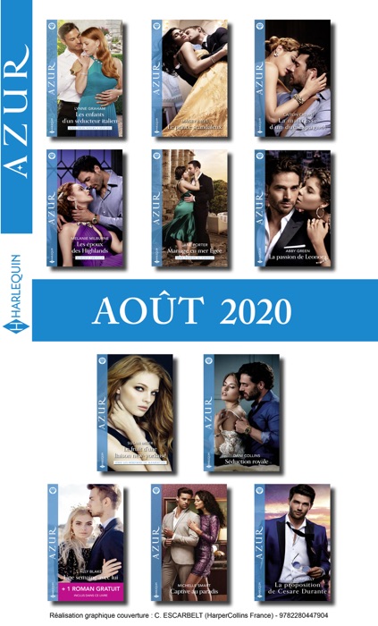 Pack mensuel Azur : 11 romans + 1 gratuit (Août 2020)