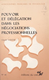 Book's Cover of Pouvoir et délégation dans les négociations professionnelles