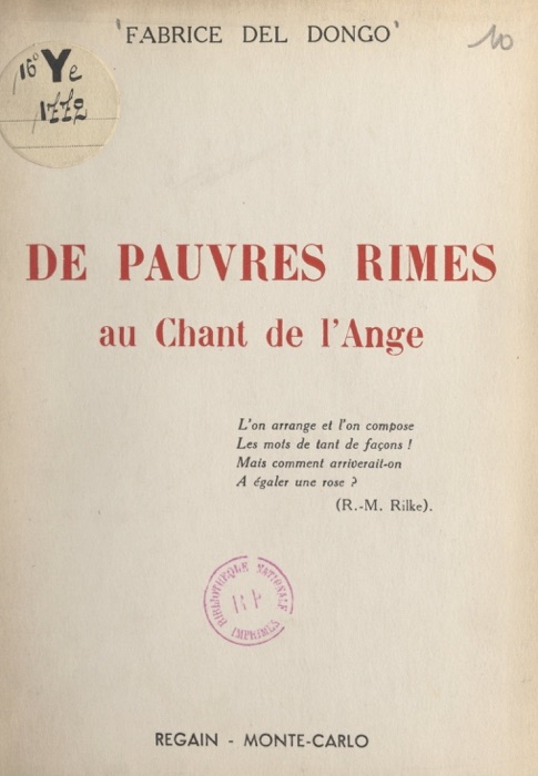 De pauvres rimes au Chant de l'ange