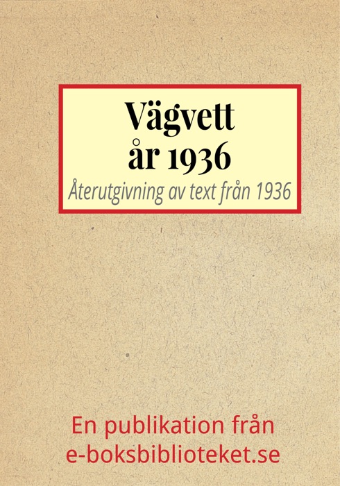 Vägvett år 1936