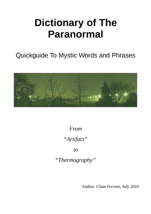 Dictionary of The Paranormal